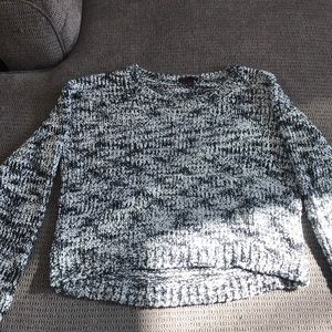 Black and white knit sweater